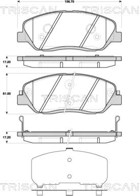 Triscan 8110 43029 - Тормозные колодки, дисковые, комплект unicars.by