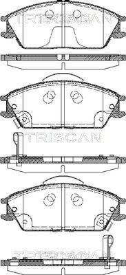 Triscan 8110 43023 - Тормозные колодки, дисковые, комплект unicars.by