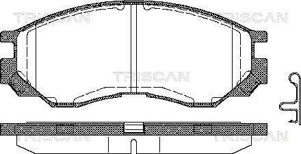 Triscan 8110 42009 - Тормозные колодки, дисковые, комплект unicars.by