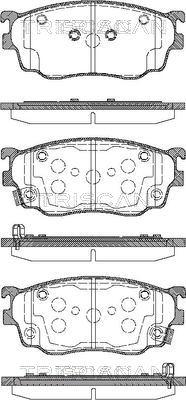 Triscan 8110 50011 - Тормозные колодки, дисковые, комплект unicars.by