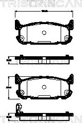 Triscan 8110 50024 - Тормозные колодки, дисковые, комплект unicars.by