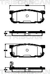 Triscan 8110 50021 - Тормозные колодки, дисковые, комплект unicars.by