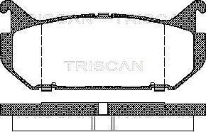 Triscan 8110 50184 - Тормозные колодки, дисковые, комплект unicars.by