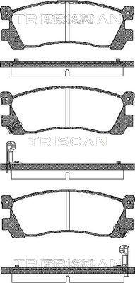 Triscan 8110 50896 - Тормозные колодки, дисковые, комплект unicars.by