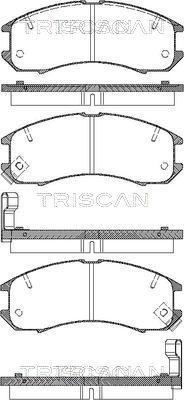 Triscan 8110 50881 - Тормозные колодки, дисковые, комплект unicars.by