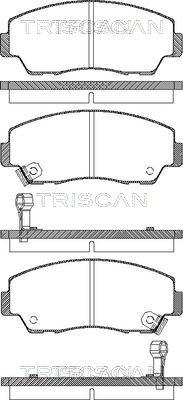 Triscan 8110 50872 - Тормозные колодки, дисковые, комплект unicars.by