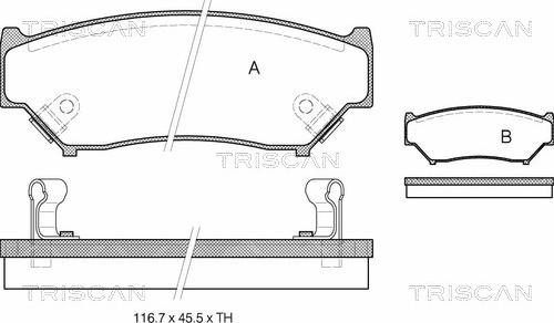 Triscan 8110 69001 - Тормозные колодки, дисковые, комплект unicars.by