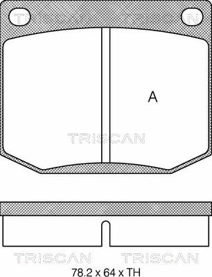 Triscan 8110 65604 - Тормозные колодки, дисковые, комплект unicars.by