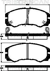 Triscan 8110 60001 - Тормозные колодки, дисковые, комплект unicars.by