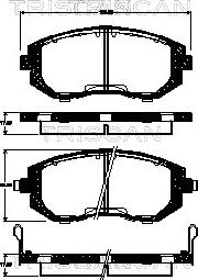 Triscan 8110 68179 - Тормозные колодки, дисковые, комплект unicars.by