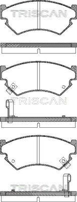 Triscan 8110 68176 - Тормозные колодки, дисковые, комплект unicars.by