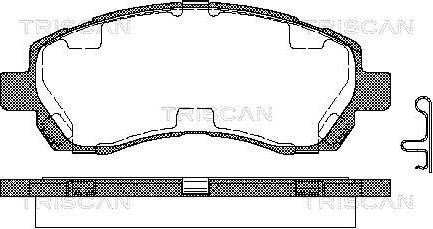 Triscan 8110 68172 - Тормозные колодки, дисковые, комплект unicars.by