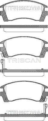 Triscan 8110 14004 - Тормозные колодки, дисковые, комплект unicars.by