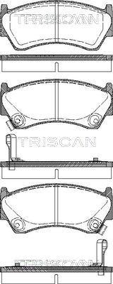 Triscan 8110 14005 - Тормозные колодки, дисковые, комплект unicars.by