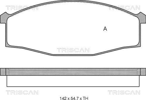 Triscan 8110 14007 - Тормозные колодки, дисковые, комплект unicars.by