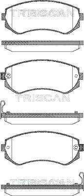 Triscan 8110 14014 - Тормозные колодки, дисковые, комплект unicars.by