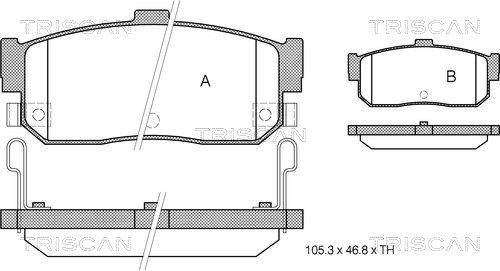 Triscan 8110 14018 - Тормозные колодки, дисковые, комплект unicars.by