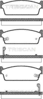 Triscan 8110 14033 - Тормозные колодки, дисковые, комплект unicars.by