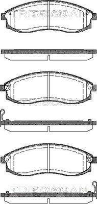 Triscan 8110 14025 - Тормозные колодки, дисковые, комплект unicars.by