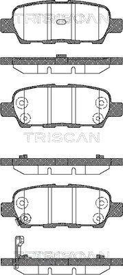 Triscan 8110 14022 - Тормозные колодки, дисковые, комплект unicars.by