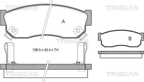 Triscan 8110 14076 - Тормозные колодки, дисковые, комплект unicars.by