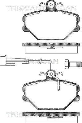 Triscan 8110 15900 - Тормозные колодки, дисковые, комплект unicars.by