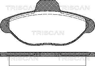 Triscan 8110 15001 - Тормозные колодки, дисковые, комплект unicars.by