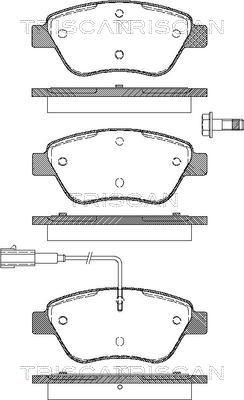 Triscan 8110 15019 - Тормозные колодки, дисковые, комплект unicars.by