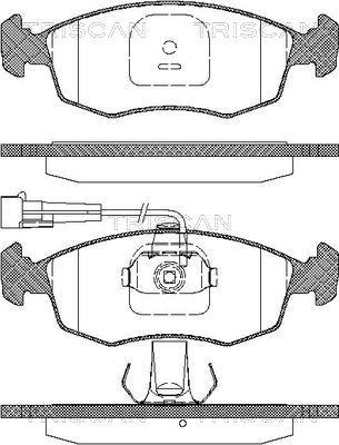 Triscan 8110 15015 - Тормозные колодки, дисковые, комплект unicars.by