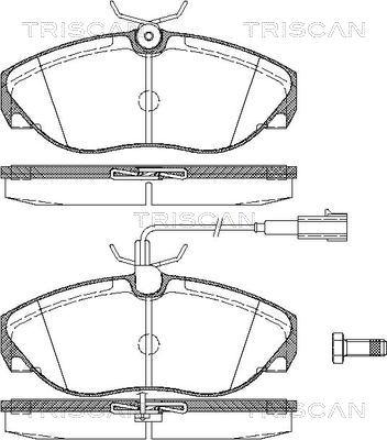 Triscan 8110 15016 - Тормозные колодки, дисковые, комплект unicars.by