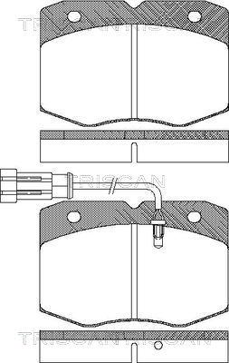 Triscan 8110 15034 - Тормозные колодки, дисковые, комплект unicars.by