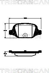 Triscan 8110 15038 - Тормозные колодки, дисковые, комплект unicars.by