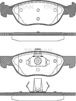 Triscan 8110 15026 - Тормозные колодки, дисковые, комплект unicars.by