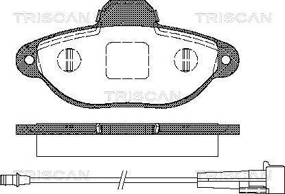 Triscan 8110 15176 - Тормозные колодки, дисковые, комплект unicars.by