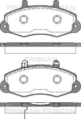 Triscan 8110 16009 - Тормозные колодки, дисковые, комплект unicars.by