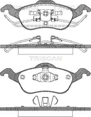 Triscan 8110 16001 - Тормозные колодки, дисковые, комплект unicars.by