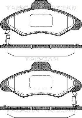 Triscan 8110 16003 - Тормозные колодки, дисковые, комплект unicars.by