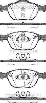 Triscan 8110 16012 - Тормозные колодки, дисковые, комплект unicars.by