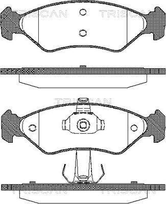 Triscan 8110 16168 - Тормозные колодки, дисковые, комплект unicars.by