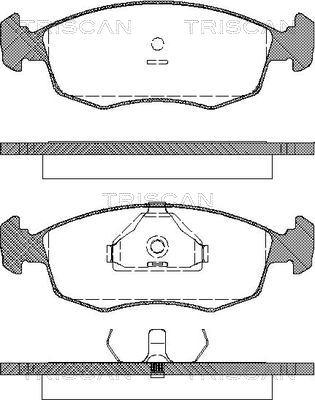 Triscan 8110 16868 - Тормозные колодки, дисковые, комплект unicars.by