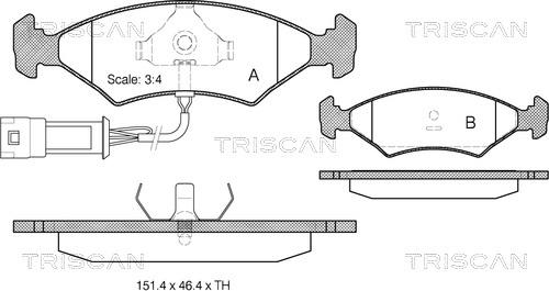 Triscan 8110 16801 - Тормозные колодки, дисковые, комплект unicars.by