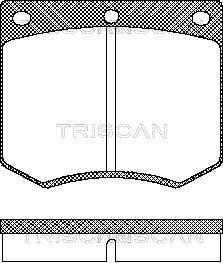 Triscan 8110 16229 - Тормозные колодки, дисковые, комплект unicars.by