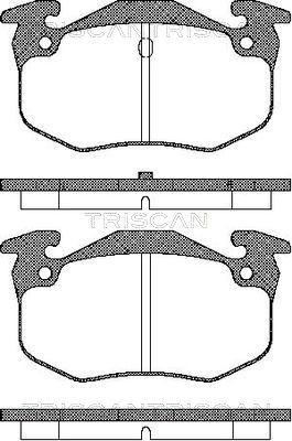 Triscan 8110 10943 - Тормозные колодки, дисковые, комплект unicars.by