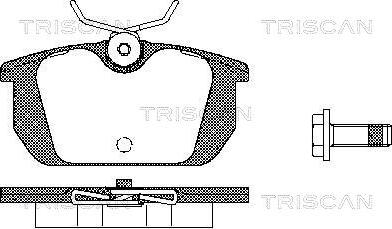 Triscan 8110 10984 - Тормозные колодки, дисковые, комплект unicars.by