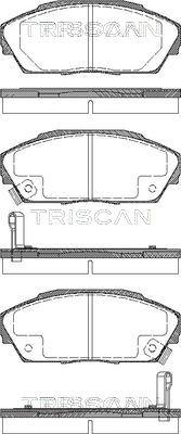 Triscan 8110 10974 - Тормозные колодки, дисковые, комплект unicars.by