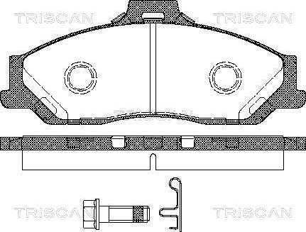 Triscan 8110 10543 - Тормозные колодки, дисковые, комплект unicars.by