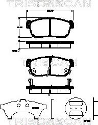 Triscan 8110 10552 - Тормозные колодки, дисковые, комплект unicars.by