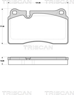 Triscan 8110 10561 - Тормозные колодки, дисковые, комплект unicars.by