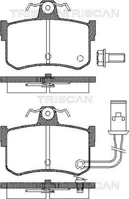 Triscan 8110 10509 - Тормозные колодки, дисковые, комплект unicars.by