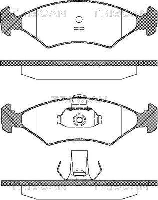 Triscan 8110 10506 - Тормозные колодки, дисковые, комплект unicars.by